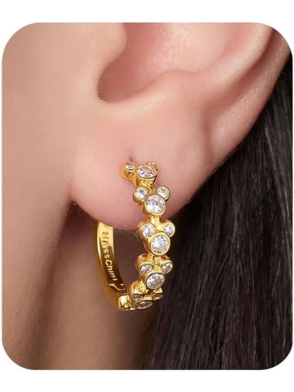 Charming Mickey Mouse Endless Hoop Earrings for Women - Fun Disney Jewelry